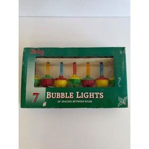 Sterling 7 Bubble Lights Vintage Style Christmas Tree Decor Multi Color Set
New